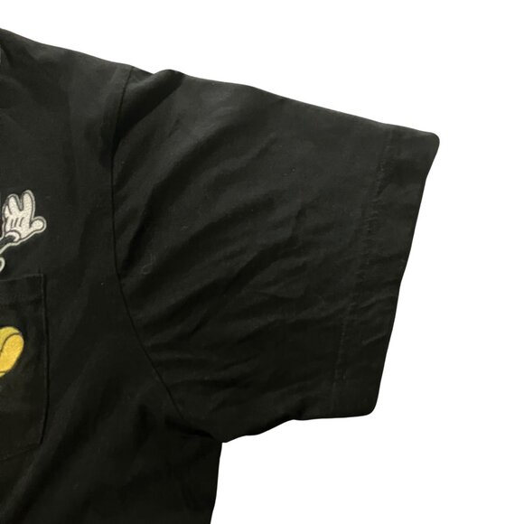 Disney Mickey Mouse Embroidered Pocket Tee | Classic Black T-Shirt (L) - Picture 7 of 11